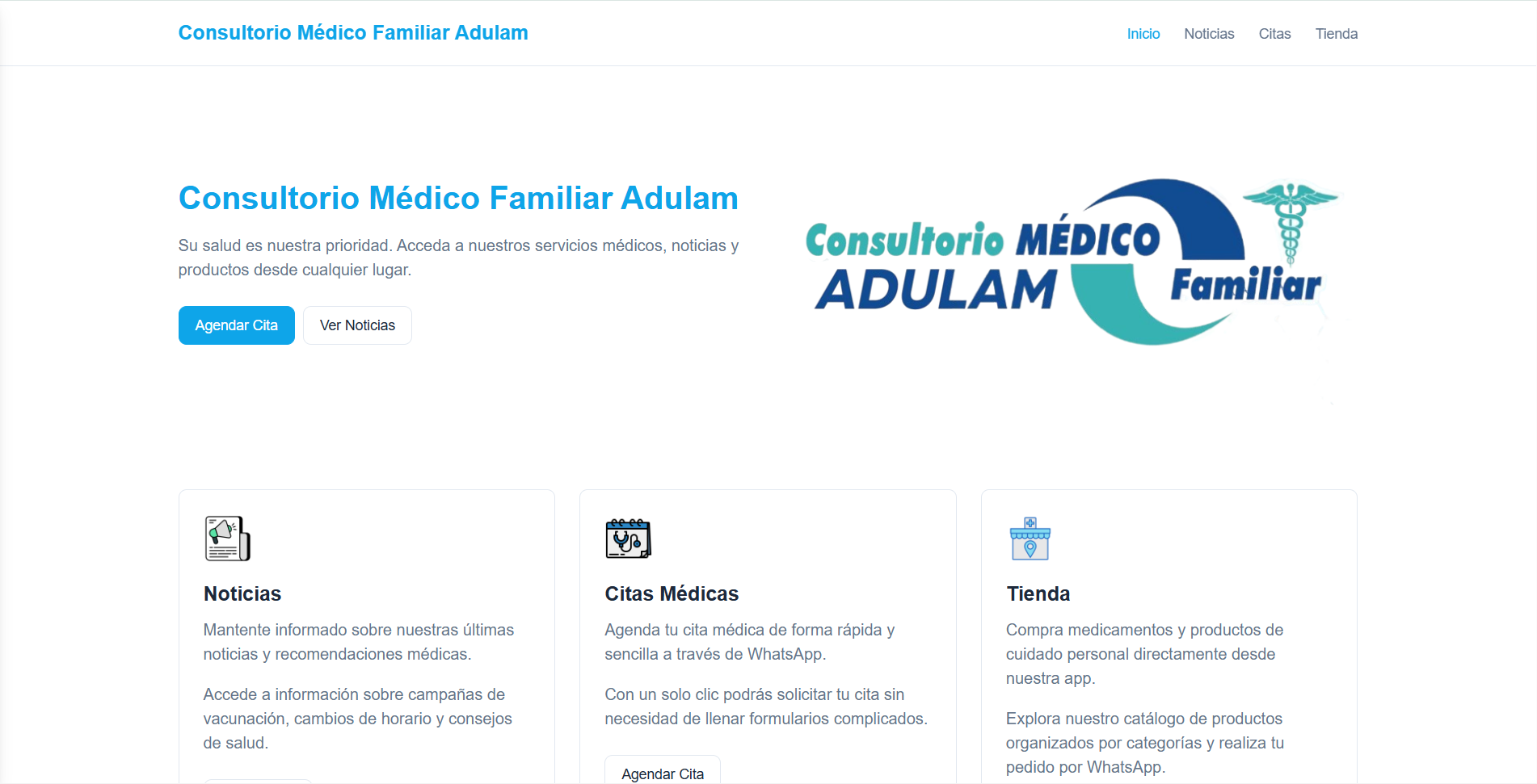 Portal de pacientes Adulam